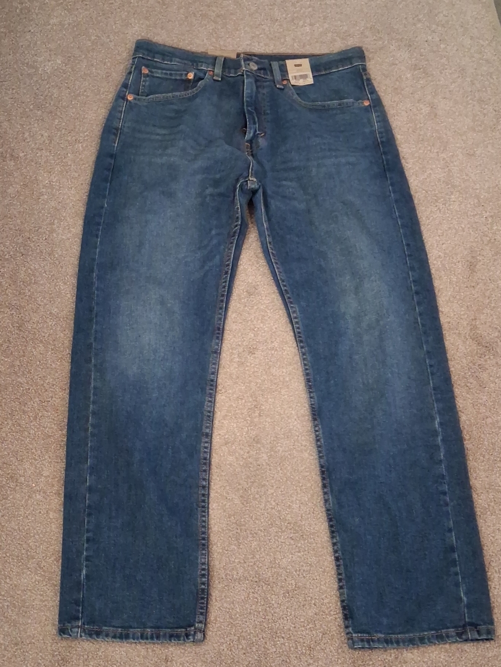 NWT Men's 505 Regular Classic Blue Denim Jeans. 32x30